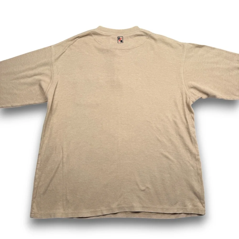 Riverside Protective Apparel‎ Henley Mens XL Tan Long Sleeve FR Workwear Pocket